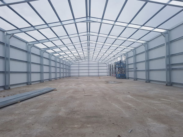 industrial steel frame building